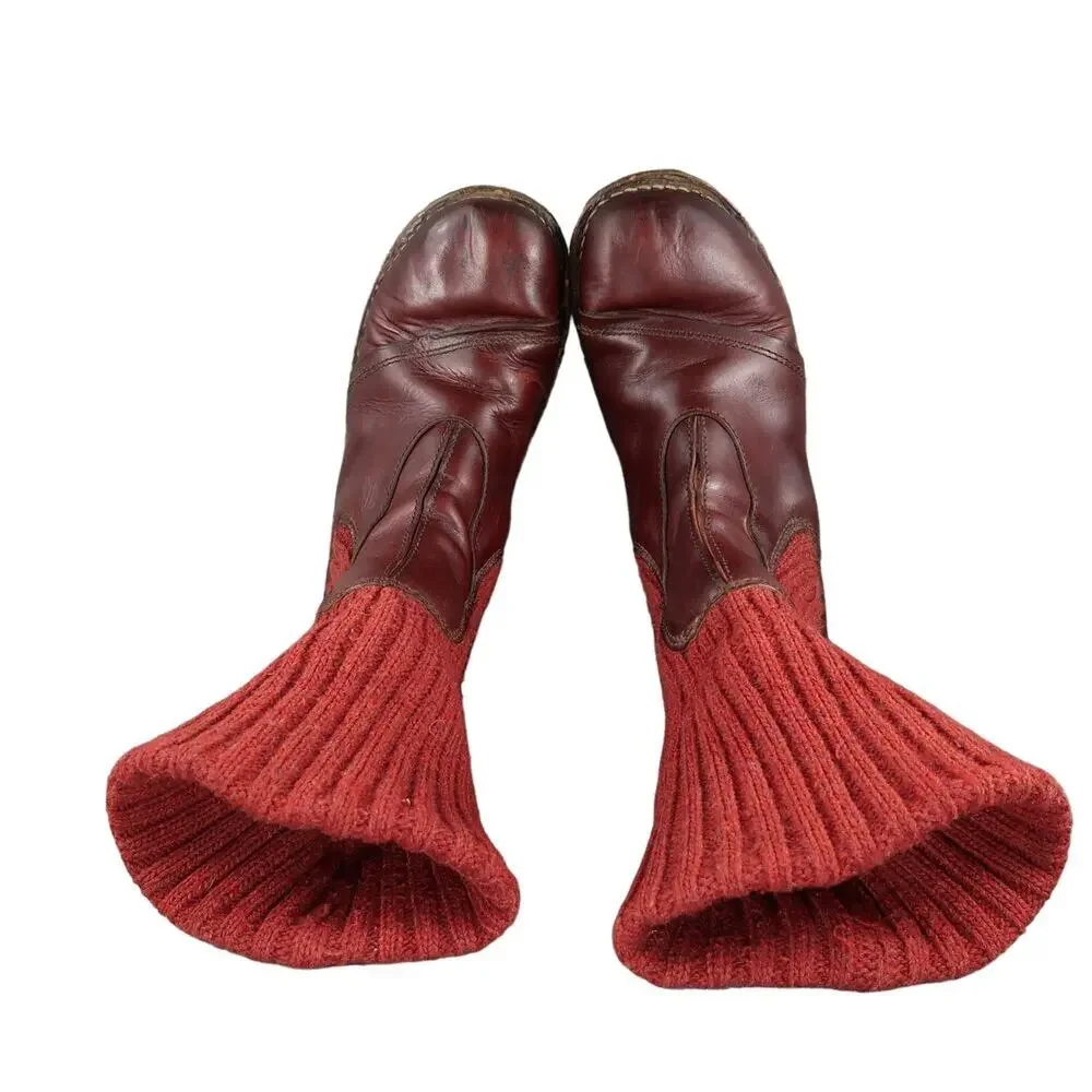 El Naturalista Shoes Womens 40 Boots Leather Knit Pull On Comfort N097 Yggdrasil